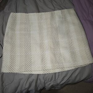 H&M Cream Textured Mini Skirt